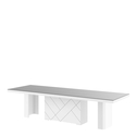 Stół rozkładany KOLOS MAX biały połysk / szary mat