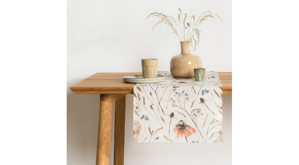 Bieżnik na stół w polne kwiaty MEGAN 40x120 cm