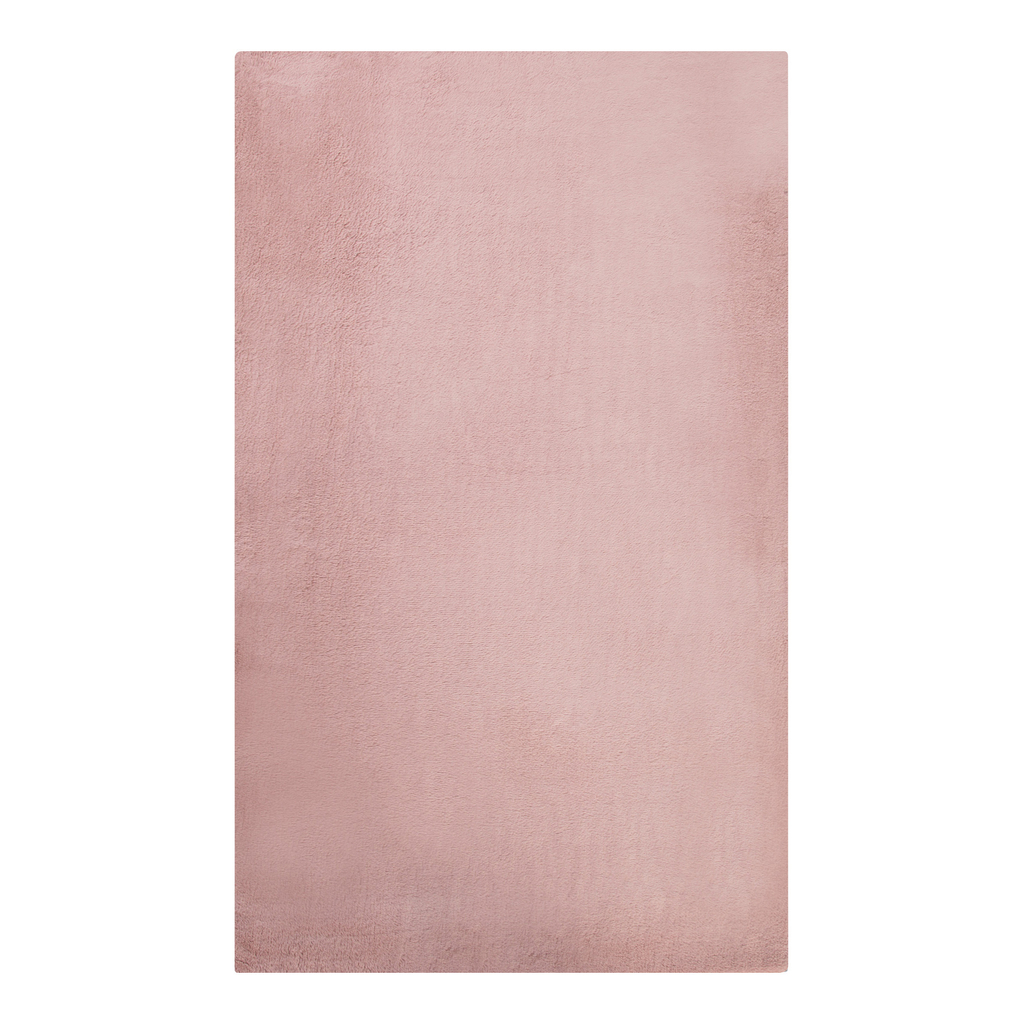 Dywanik różowy RABBIT BUNNY 60x100 cm wykonany z przędzy poliestrowej.