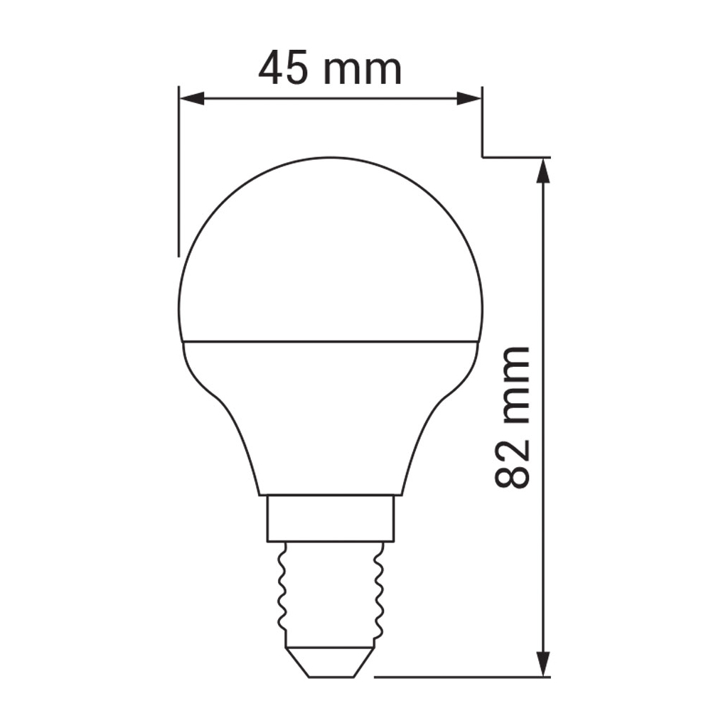 Żarówka LED E14 6W barwa neutralna ORO-E14-G45-TOTO-6W