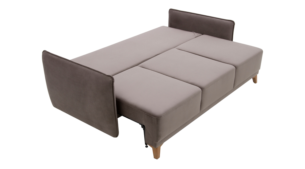 Sofa 3-osobowa szarobrązowa SOLIS