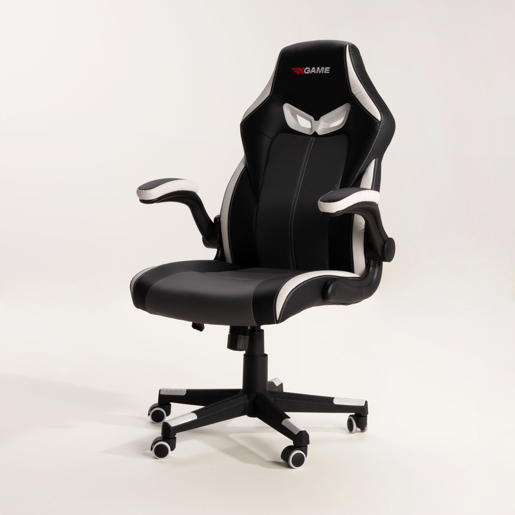 Fotel gamingowy czarno-biały UDANDO