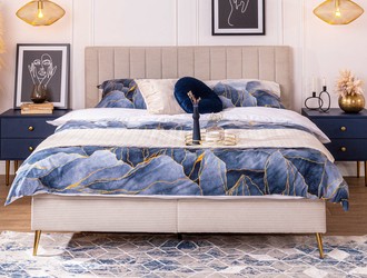 Łóżko kontynentalne z toperem CINDY FUNDAMENTO 160x200 cm