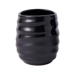 Kubek łazienkowy na szczoteczki ceramiczny czarny 11 cm