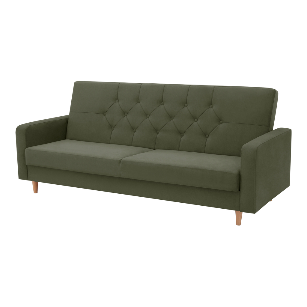 Sofa rozkładana oliwkowa LOBOC