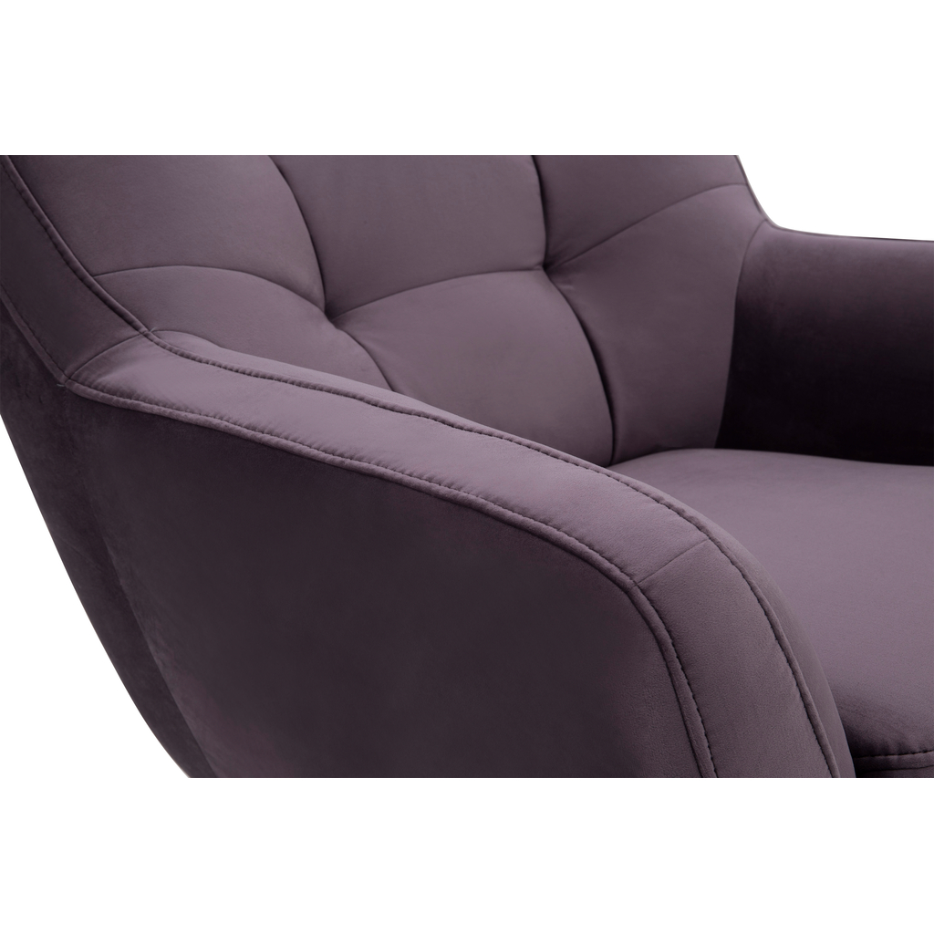 Fotel wypoczynkowy fioletowy SCANDI
