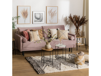 Sofa welurowa różowa GAMMA