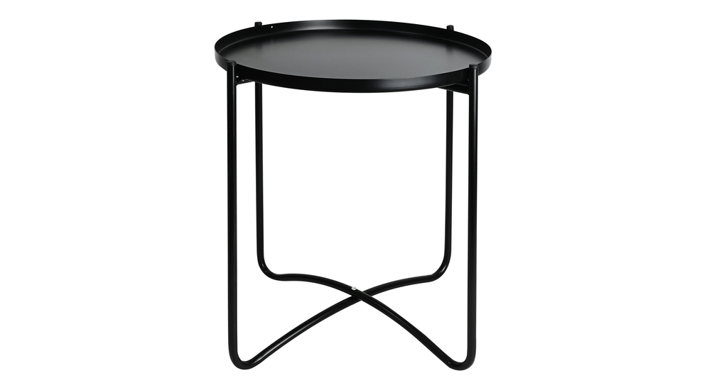 Stolik z tacą czarny 46 cm