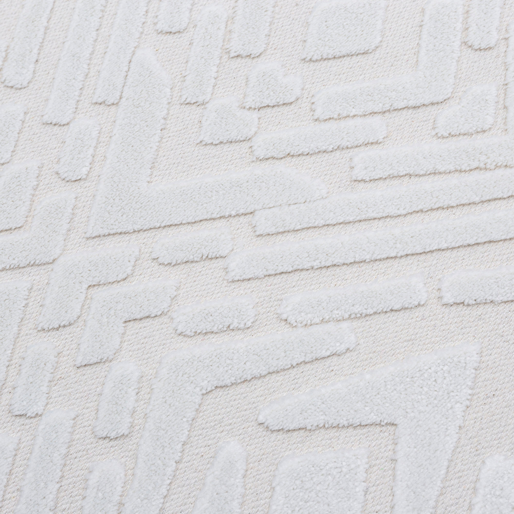 Dywan z połyskującym wzorem 3D kremowy ETNA 80x150 cm