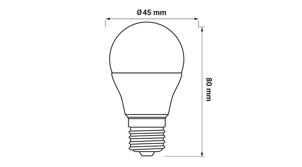 Żarówka LED E27 8W barwa ciepła ORO-E27-G45-TOTO-8W-WW