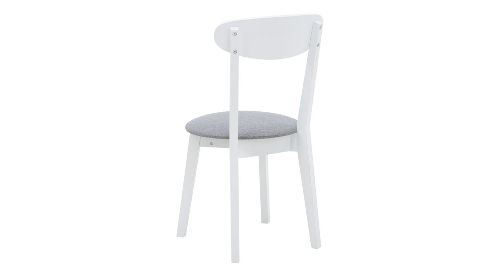 Krzesło białe z okrągłym siedziskiem JOKA