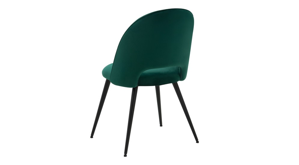 Krzesło welurowe zielone KORNOD