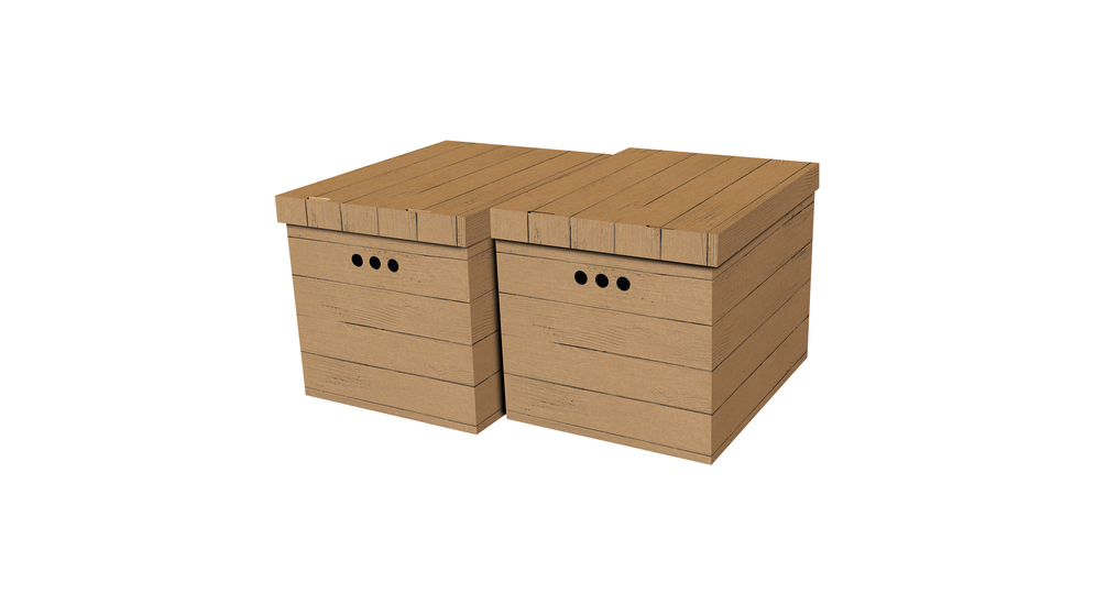 Komplet 2 pudełek tekturowych DESKA BRĄZ XL