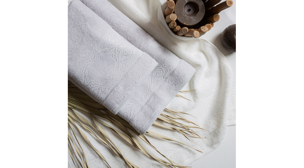 Ręcznik bambusowy srebrny MILANO 50x100 cm