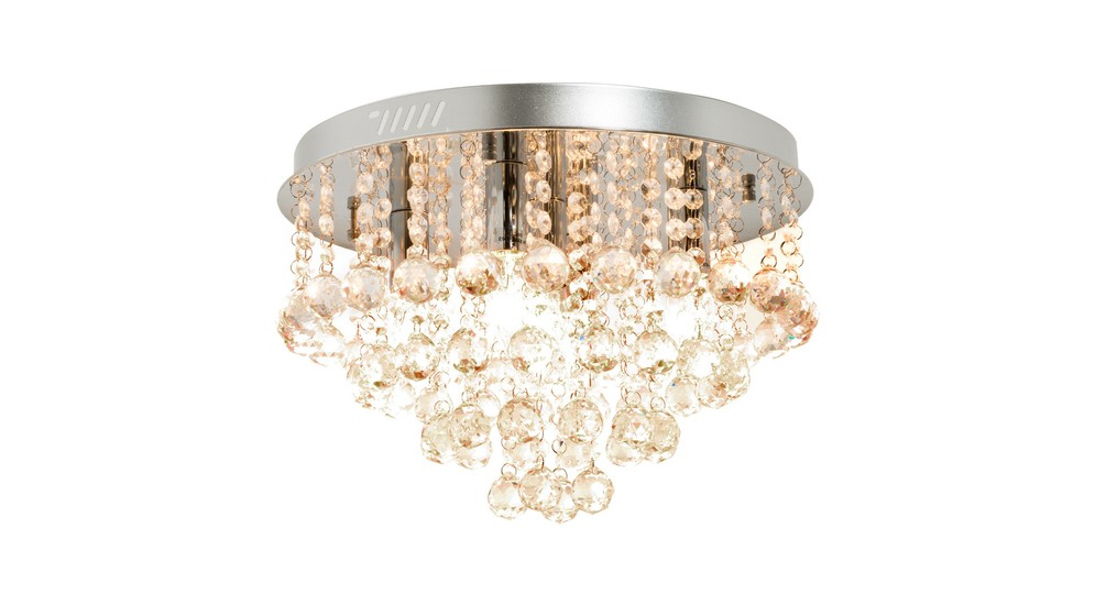 Lampa sufitowa glamour szklane kryształki chrom ALEX - outlet