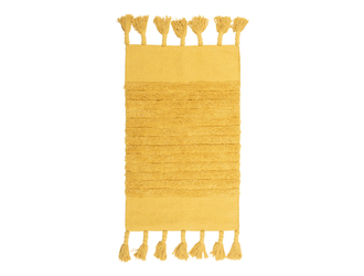 Dywan bawełniany z frędzlami żółty BOHO 70x140 cm 