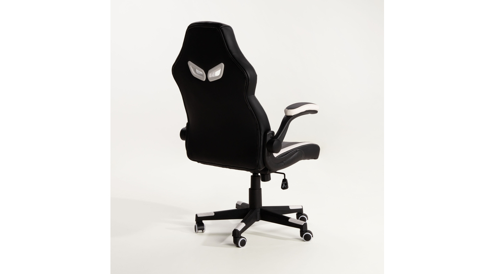 Fotel gamingowy czarno-biały UDANDO