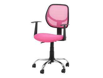 Fotel biurowy z siatką mesh różowy NOPE 