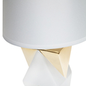Lampka nocna glamour biało - złota, ceramiczna podstawa