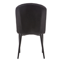 Krzesło welurowe czarne KAVALA