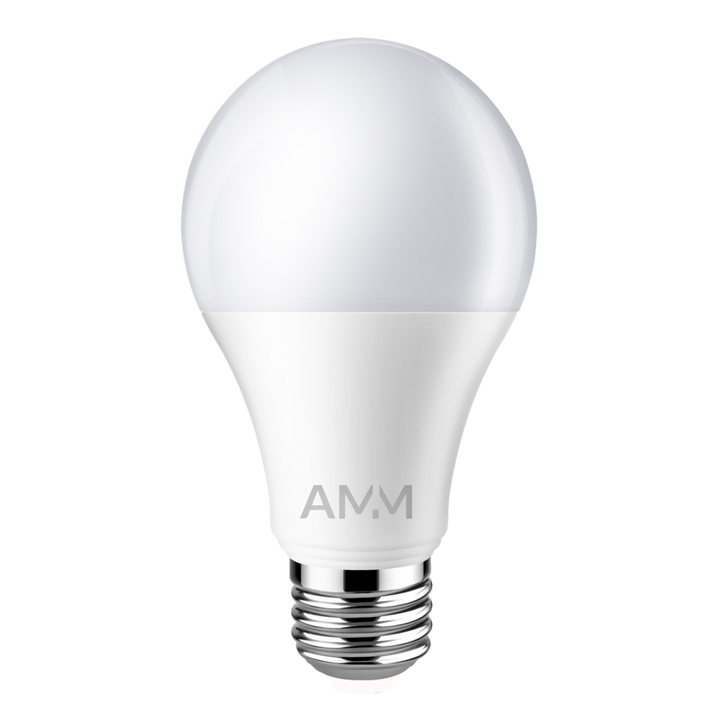 Żarówka AMM-E27-A60-8,5W-WW emituje światło o ciepłej barwie – 3000K i strumieniu 806 lumenów.