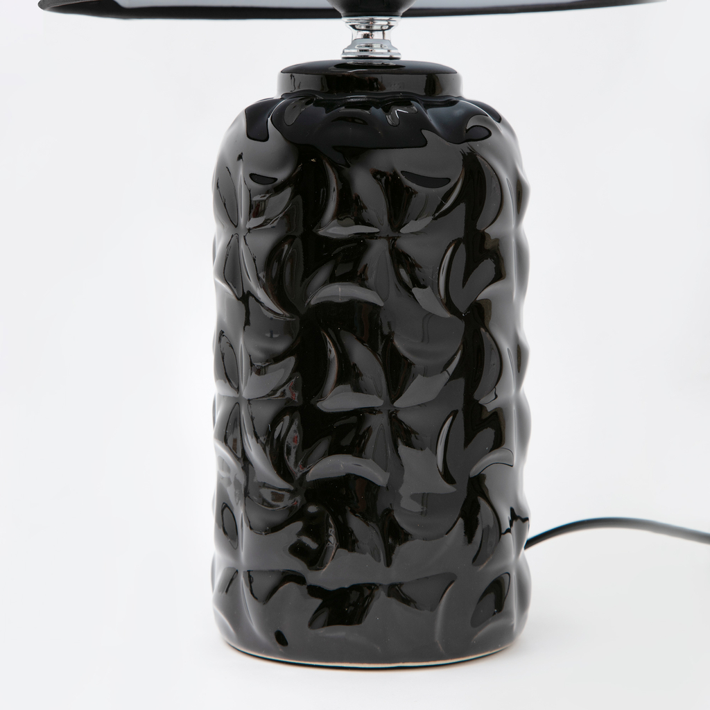 Lampa stołowa ceramiczna whirl czarna 40 cm