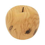 Ozdoba ceramiczna jabłko efekt jasnego drewna 6,5 cm