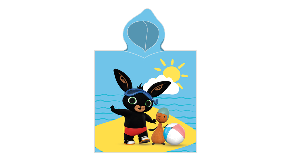 Dziecięce poncho z wzorem królika binga na plaży