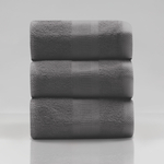 Komplet 3 ręczników bawełnianych szarych 30x30 cm
