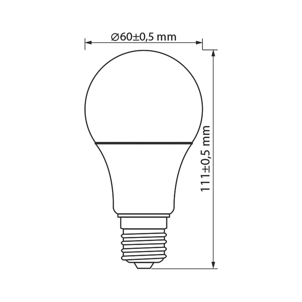 Żarówka LED E27 10W barwa ciepła AMM-E27-A60-10W-WW