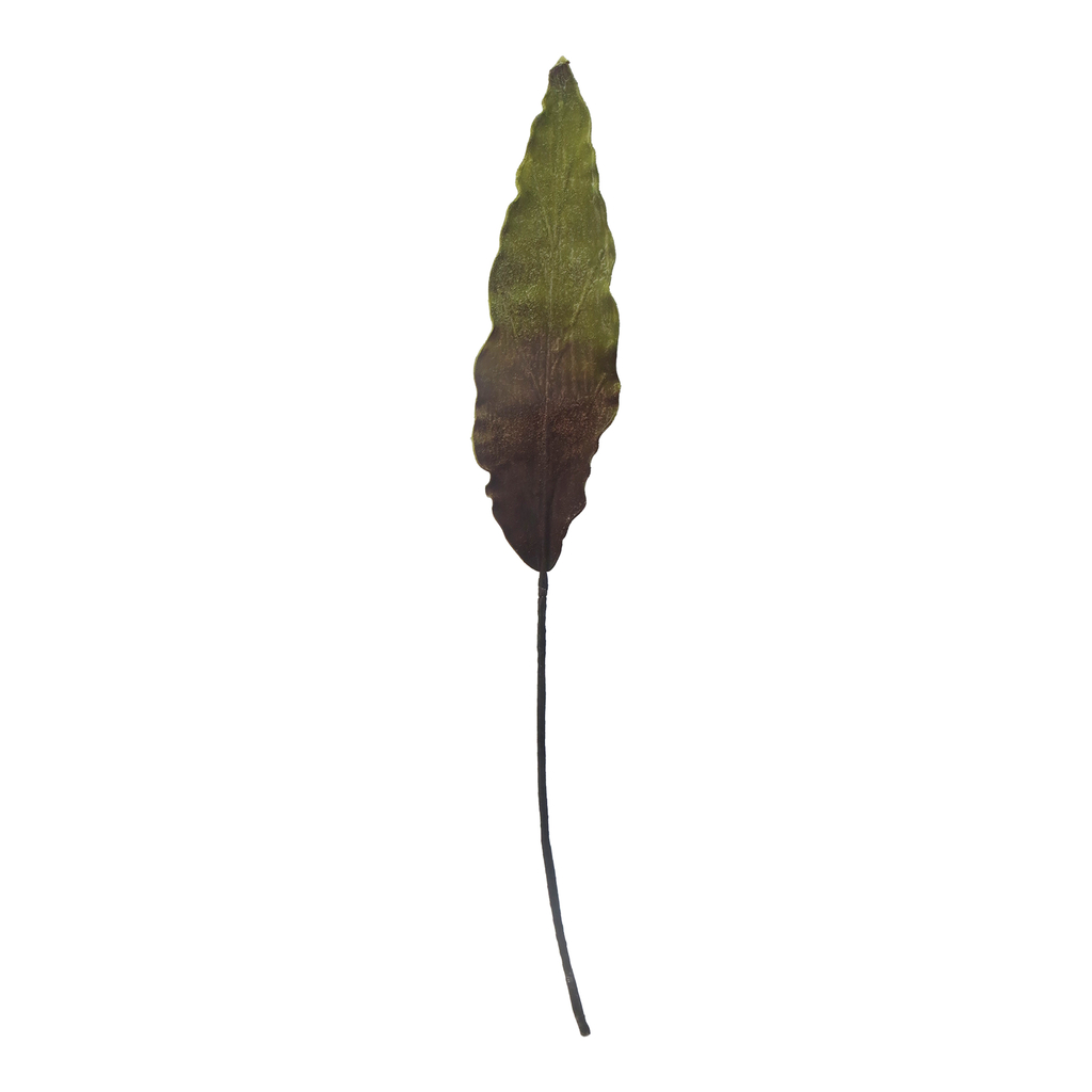 Sztuczny liść z pianki w kolorze zielonym o wysokości 125 cm. 