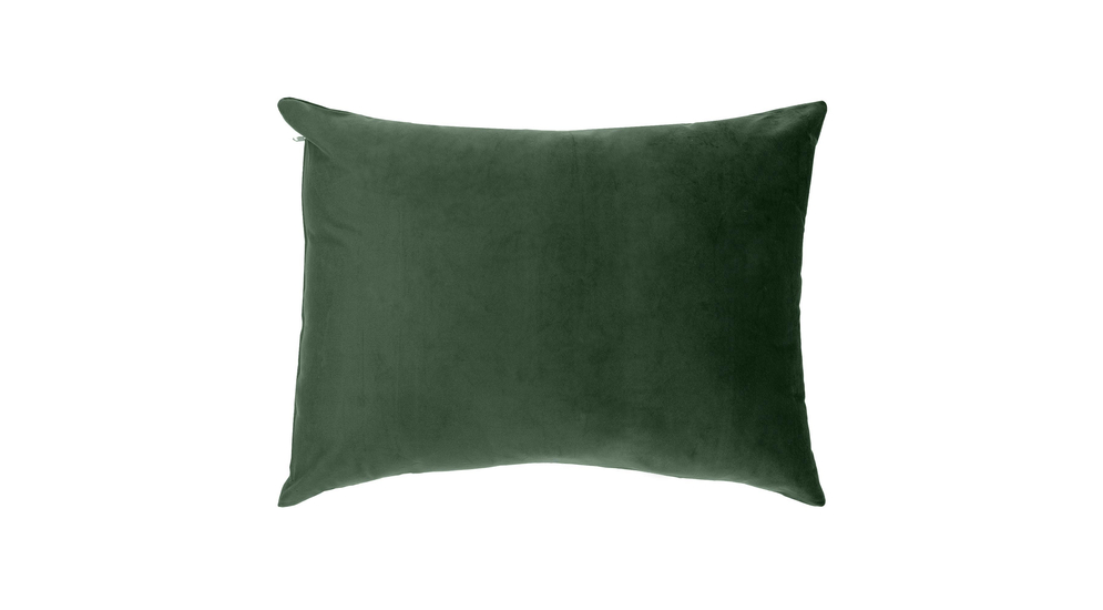 Poszewka na poduszkę welurowa zielona BELLO 45x60 cm