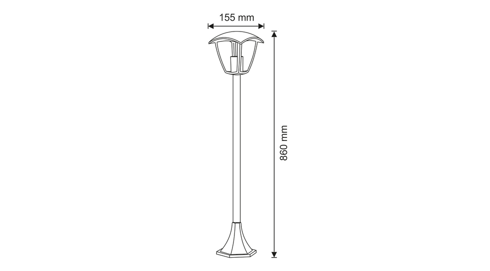 Lampa zewnętrzna latarnia wysoka IGMA 86 cm