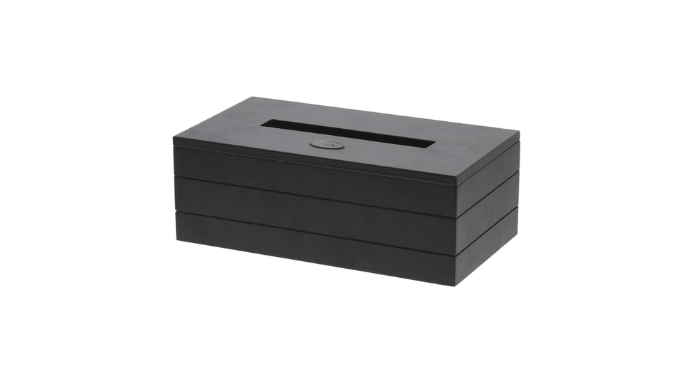 Pudełko na chusteczki drewniane czarne 25x13x9 cm