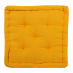 Poduszka do siedzenia na podłodze żółta CUBO 40x40 cm