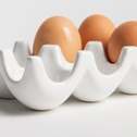 Talerz na jajka ceramiczny biały 15x10 cm