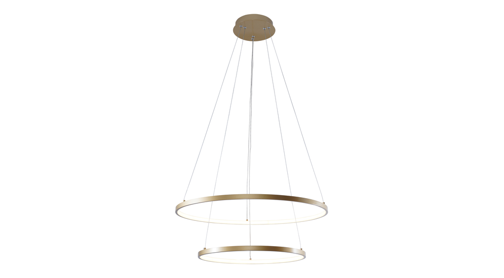 2-pierścieniowa lampa BRENO z powodzeniem rozjaśni przestrzeń oraz doda Twojemu salonowi nowoczesnego charakteru.