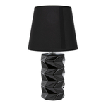 Lampa stołowa ceramiczna mozaika czarna 40 cm