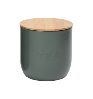 Pojemnik z bambusową pokrywką na herbatę 12 cm