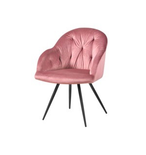 Krzesło tapicerowane różowe LUNNO