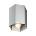 Reflektor natynkowy o geometrycznym kształcie kolor aluminium POLYGON CL 1L
