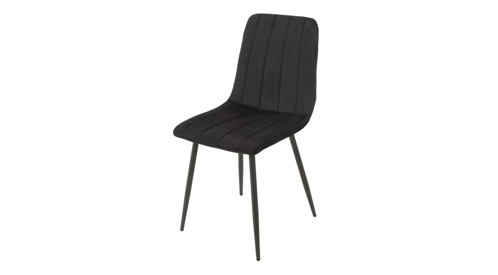 Krzesło welurowe czarne ADEK