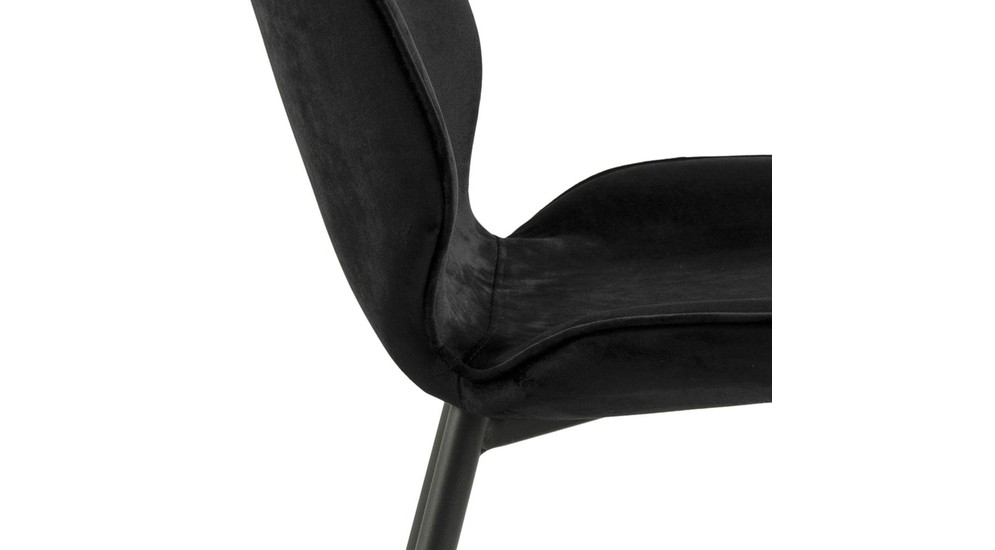 Krzesło welurowe czarne ALTO