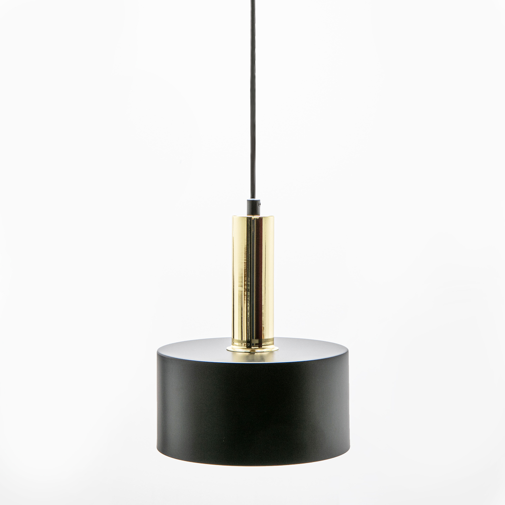 Lampa wisząca czarno-złota LEO 20 cm