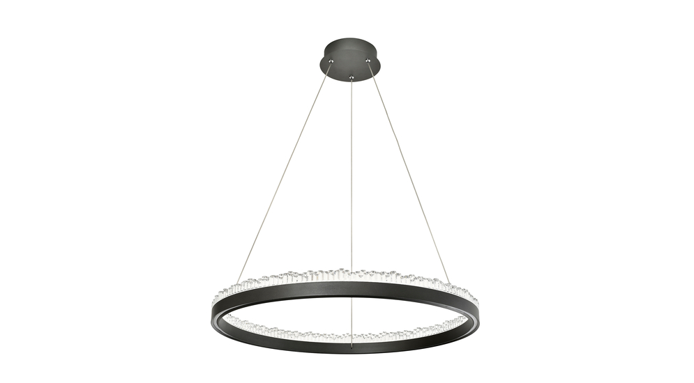REGI to lampa, którą możesz ozdobić jadalnię lub salon. Posiada 60-centymetrową średnicę, została ozdobiona akrylowymi kryształkami.