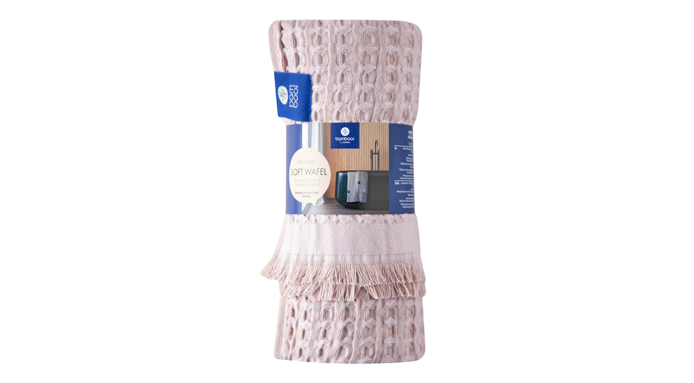 Ręcznik bambusowy różowy SOFT WAFEL BAMBOO SPA 50x80 cm