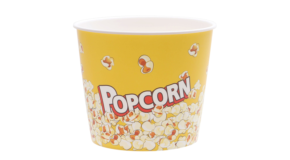 Pojemnik na popcorn i przekąski żółty 2,2 l
