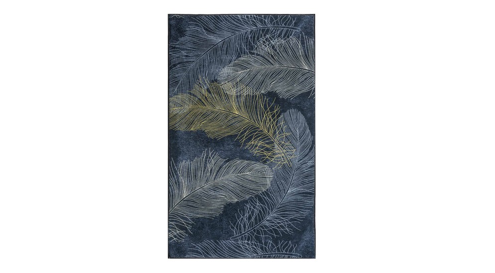 Dywanik w pióra niebieski LAGUNA 60x100 cm