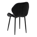 Krzesło czarne tapicerowane WILLOW II