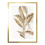 Obraz złote liście w złotej ramie GOLDEN LEAVES II 53x73 cm